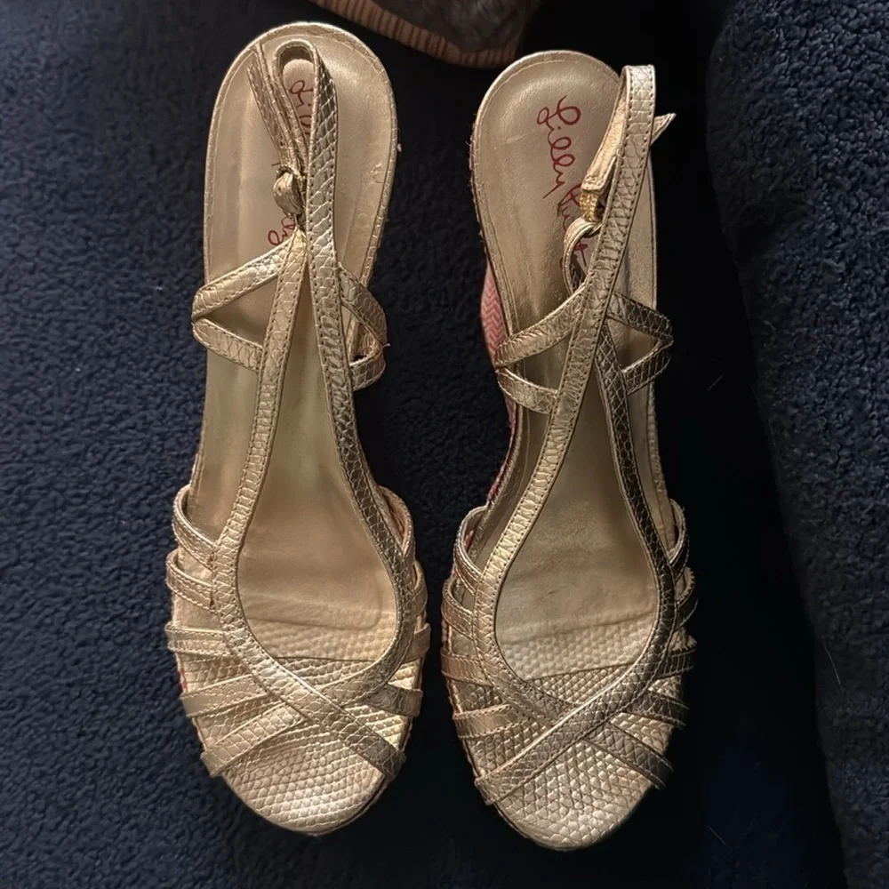 Lilly Pulitzer Sophie Chevron Wedge Sandals